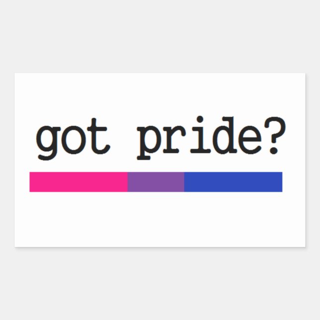 Got Pride? Bisexual Bi Pride Sticker (Front)