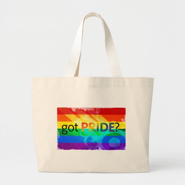 Got Pride LGBT Flag Large Tote Bag (Front)