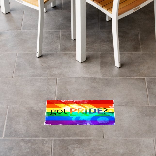 Got Pride LGBTQ Flag Floor Decal (Restaurant)