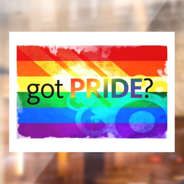 Got Pride LGBTQ Flag  Window Cling (Sheet 2)