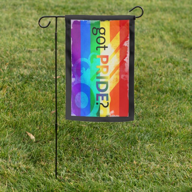 Got Pride LGBTQ Rainbow Garden Flag   (In SItu)