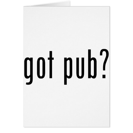 got pub? cards (Front)