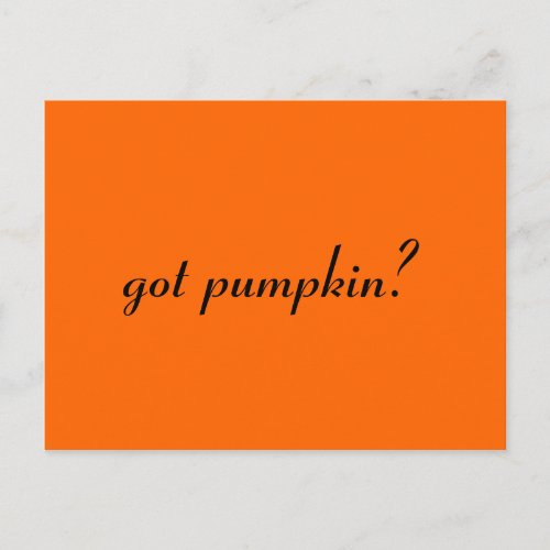got pumpkin postcard