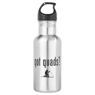 Got Quads Telemark Skiing Stainless Steel Water Bottle