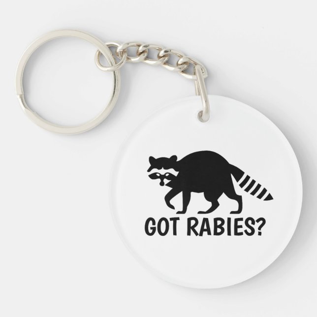 Got Rabies Raccoon Keychain (Front)