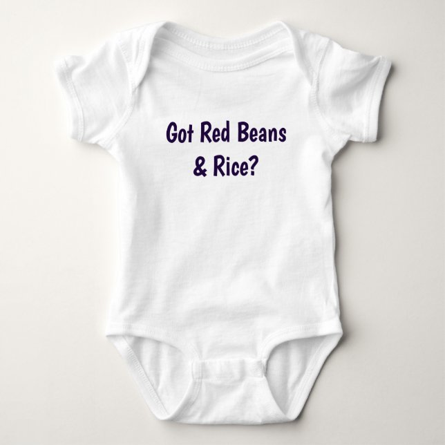 Got Red Beans & Rice ?, Cajun Kids Baby Bodysuit (Front)