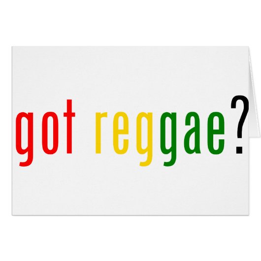 got reggae? cards (Front Horizontal)