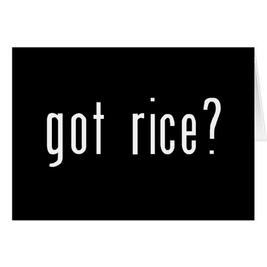 got rice? cards (Front Horizontal)