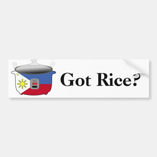 Got RiceFilipino Rice Cooker Bumper Sticker