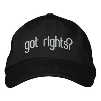 got rights? embroidered baseball cap