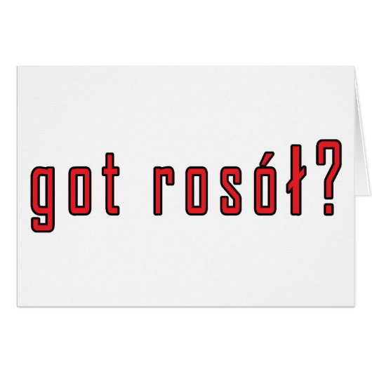 got rosol? cards (Front Horizontal)