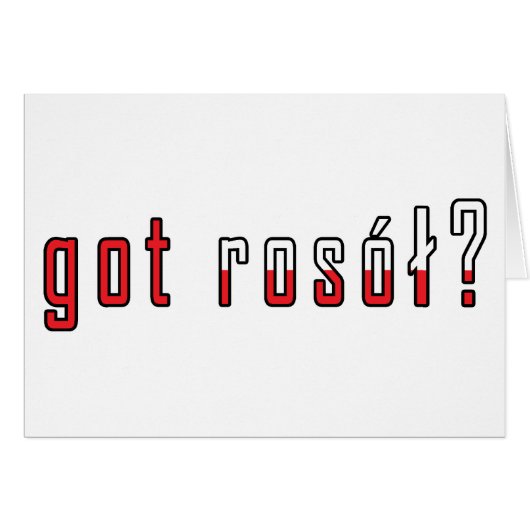 got rosol? Flag Cards (Front Horizontal)