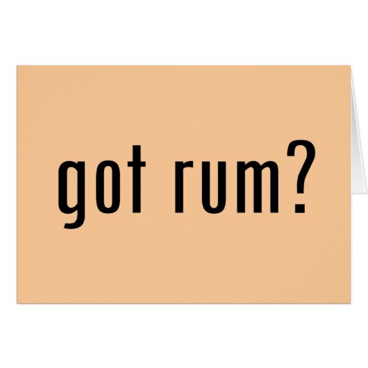 got rum? cards (Front Horizontal)