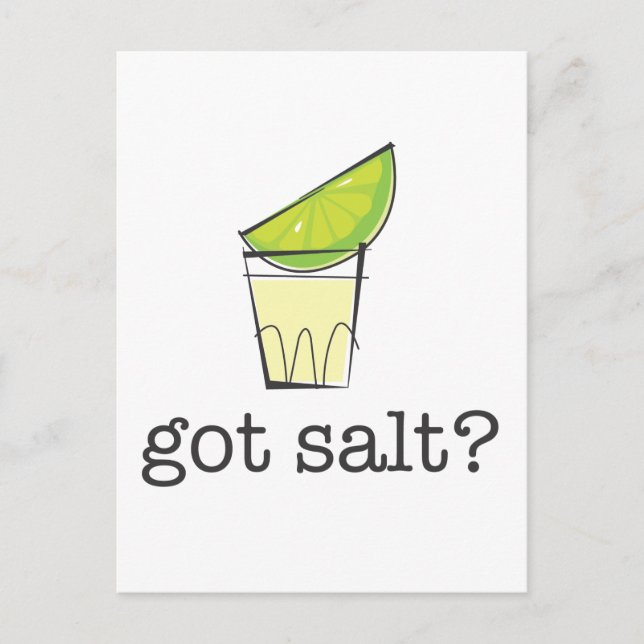 Got Salt? Tequila Shot with Lime Postcard (Front)