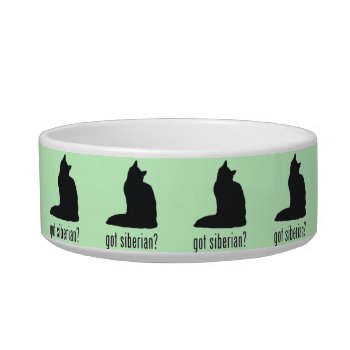 Got Siberian? Cat Food Or Water Bowl by Siberianmom at Zazzle