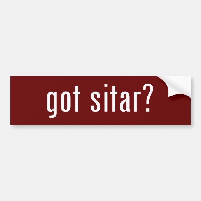 got sitar? bumper sticker (Front)