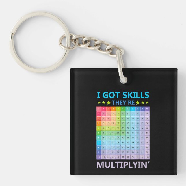 Got Skill Theyre Multiplying Math Teacher Student Keychain (Front)