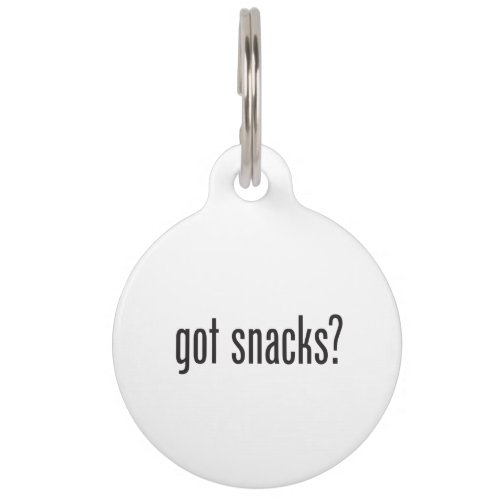 got snacks pet name tag