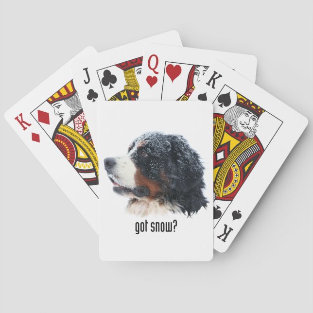 got snow? Bernese Mountain Dog Poker Cards (Back)