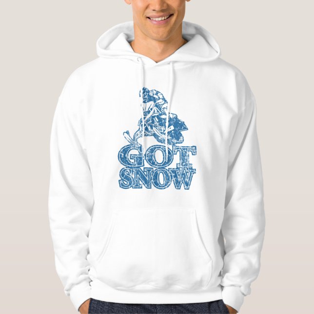 Got-Snow-Distressed-Blue Hoodie (Front)