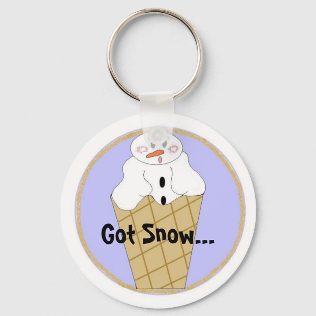Got Snow Snowman Keychain (Front)