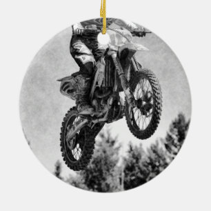 Got Some Air! - Motocross Racer Ceramic Ornament