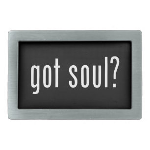 got soul? rectangular belt buckle