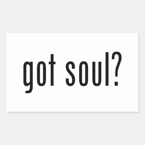 got soul rectangular sticker