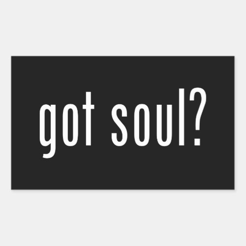 got soul rectangular sticker