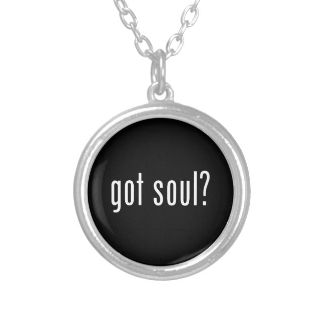 got soul? silver plated necklace (Front)