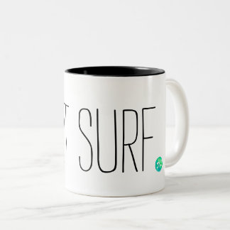 Got Surf with Green Wave Two-Tone Coffee Mug