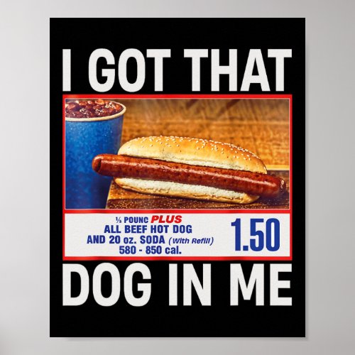 Got That Dog In Me Funny Hotdogs Combo 4th Of July Poster