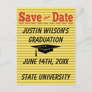 Got The Memo Graduation Cap Save The Date Card
