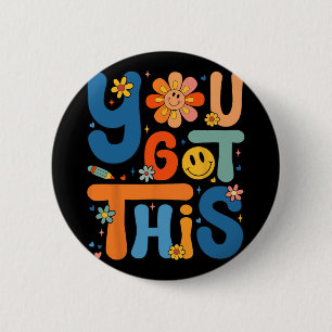Got This Testing Day Groovy Motivational Teacher S Button