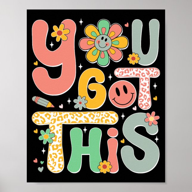 Got This Testing Day Groovy Motivational Teacher S Poster (Front)