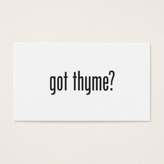 got thyme (Front)