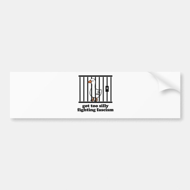 Got Too Silly Fighting Facism No King USA  Bumper Sticker (Front)