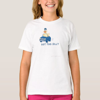 Got Too Silly – Funny Duck Driving Cartoon Design T-Shirt