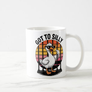 Got Too Silly Funny Goose Retro Sungles Jail Bird Coffee Mug