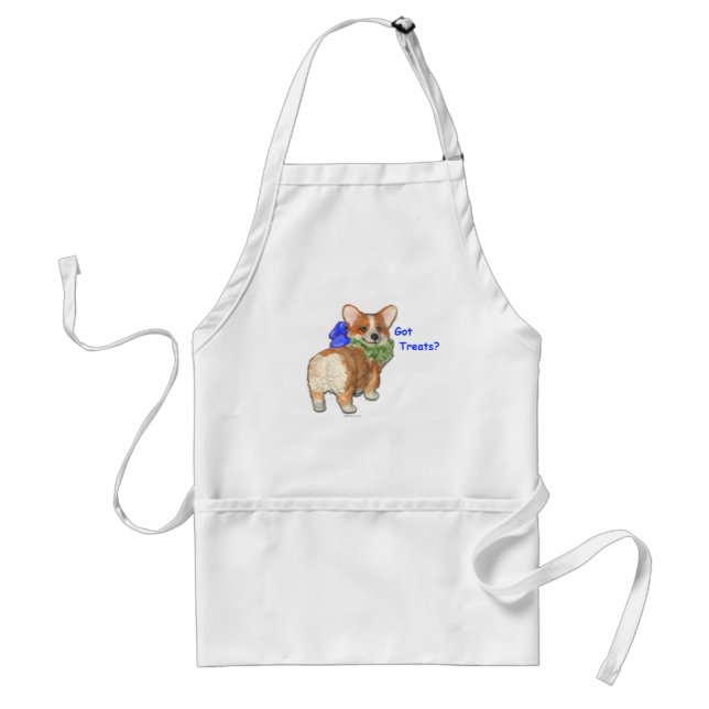 "Got Treats?"  Corgi Apron (Front)