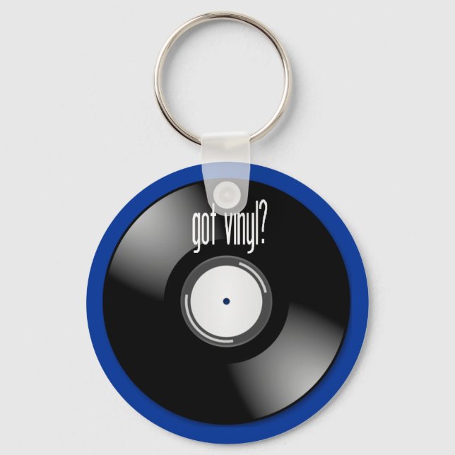 "Got Vinyl?" Record Album Key Chain Keychains (Front)