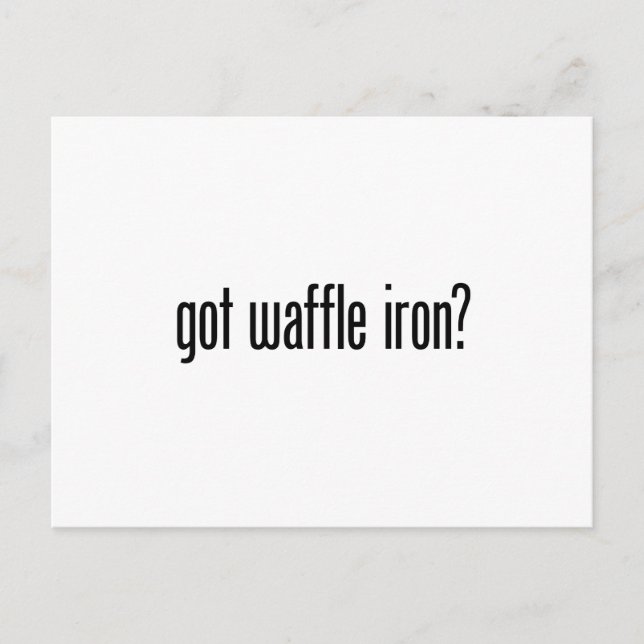 got waffle iron postcard (Front)