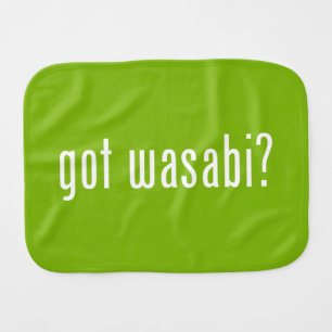 got wasabi? baby burp cloth