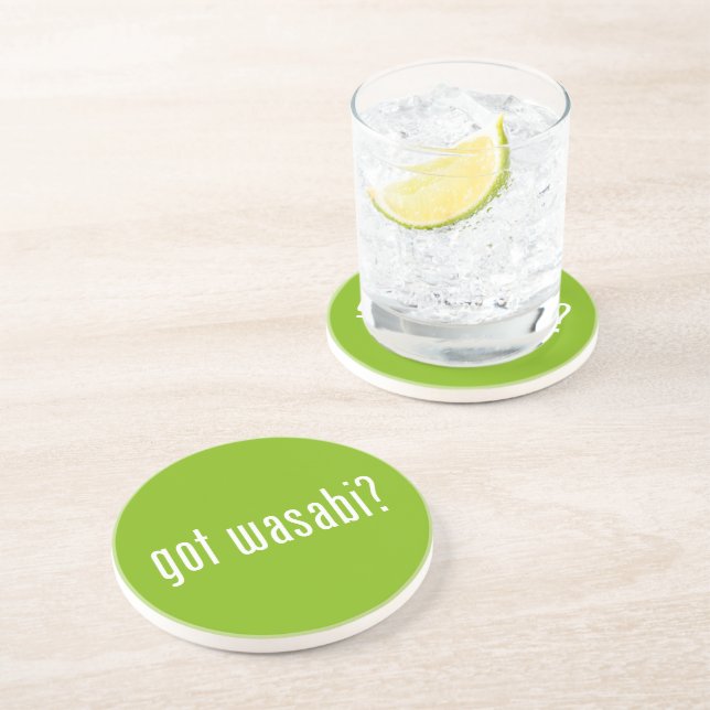 got wasabi? sandstone coaster (Side)