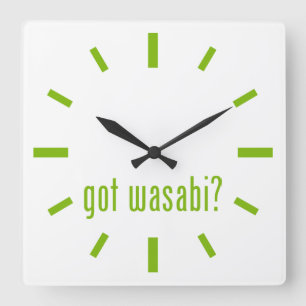 got wasabi? square wall clock