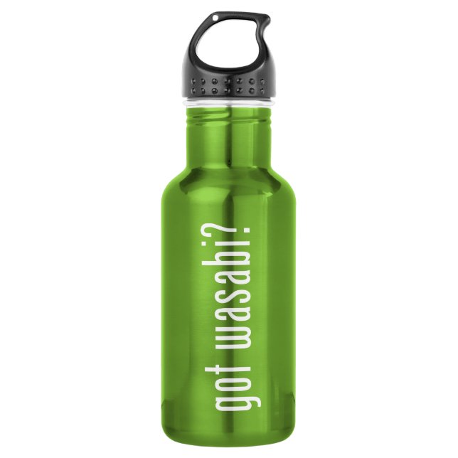 got wasabi? stainless steel water bottle (Front)