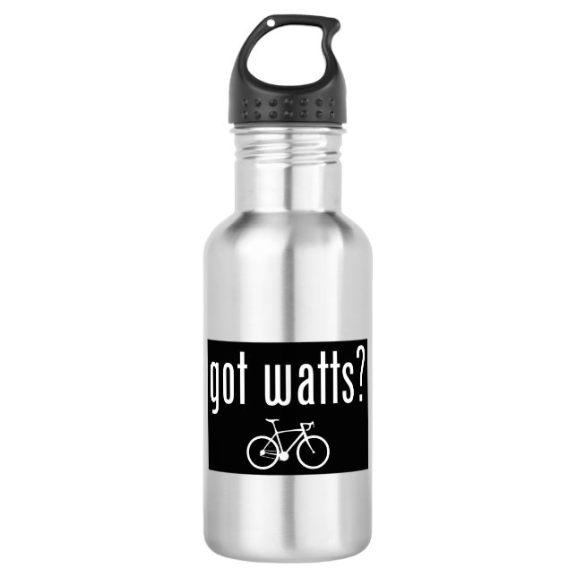 Got Watts Cycling Stainless Steel Water Bottle (Front)