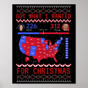 Got What I Wanted Christmas 2024 Political Electio Poster