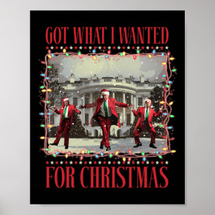 Got What I Wanted For Christmas Santa Funny Trump Poster