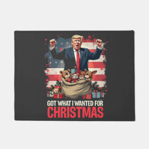 Got What I wanted For Christmas Trump Santa Doormat